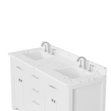 Caroline 60" Double Vanity with Sink and Cultured Marble Top