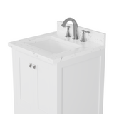 Caroline Avenue 24" Freestanding Single Vanity with Sink and Cultured Marble Top