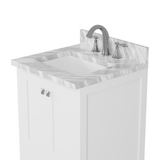Caroline Avenue 24" Single Vanity Cabinet with Sink and Carrara Marble Top
