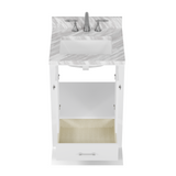 Caroline Avenue 24" Single Vanity Cabinet with Sink and Carrara Marble Top
