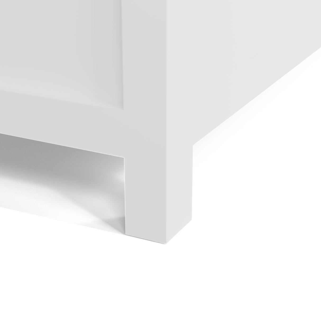 Caroline Avenue 72" Double Bathroom Vanity Cabinet with Sink and White Quartz Top
