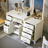 Caroline Parkway 57" Modern Bathroom Vanity with Sink and Cultured Marble Top