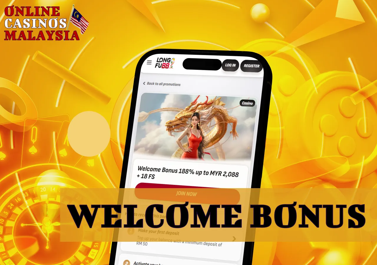 Longfu88 offers a welcome bonus for new players after registration.